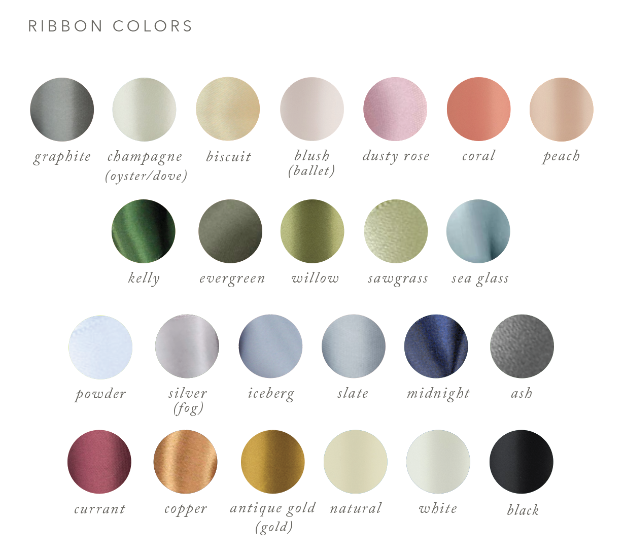 satin ribbon colors